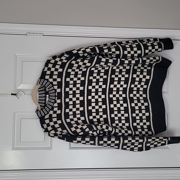 Zara Men's Geometric  Crew Neck Sweater Size L - Picture 1 of 6